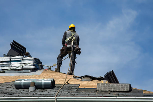 Professional Gutter Installation technician working in North Babylon, NY